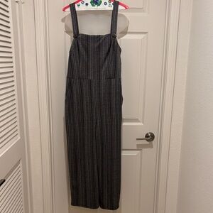 BeBop Black and White Striped Jumpsuit